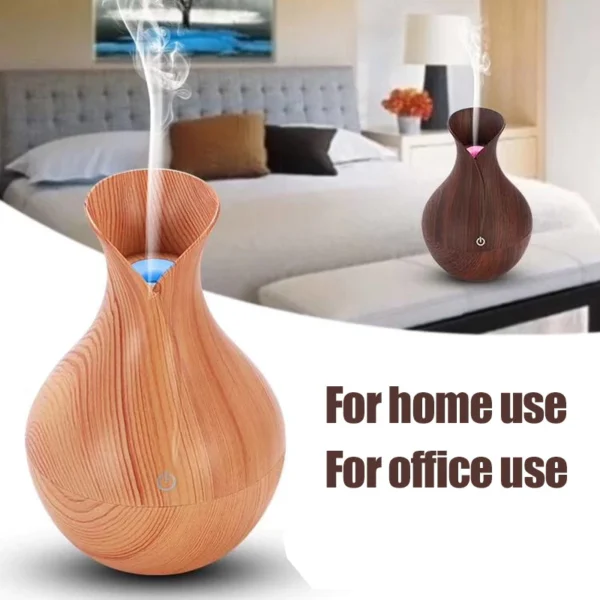 sg-11134201-7rd4k-m76aen4tef7t92 Desktop Humidifier 200ml Wood Grain Vase Shape